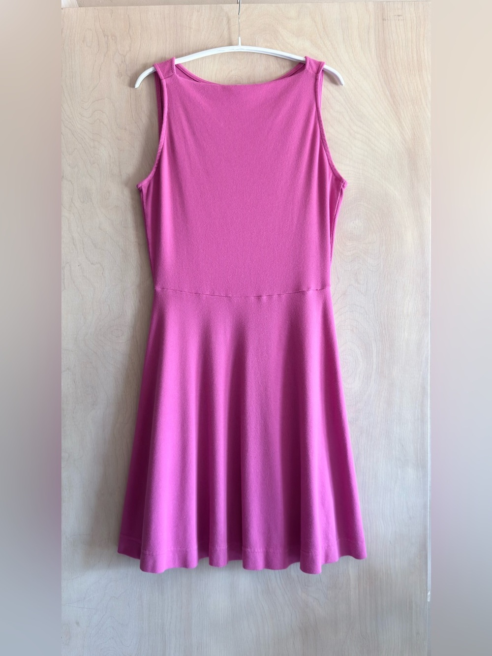 Michael Stars Andy Mini Skater Dress Pitaya Pink Ultra Rib Fit & Flare Women’s M